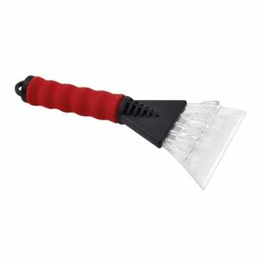 Ijskrabber soft grip rood 25 cm