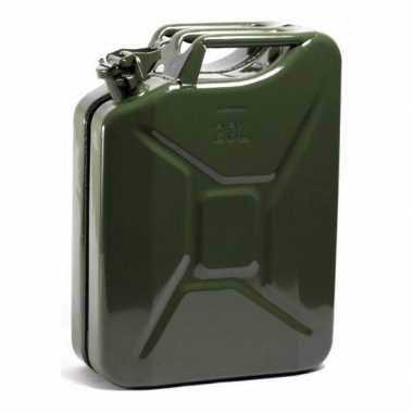 Metalen jerrycan legergroen 20 liter